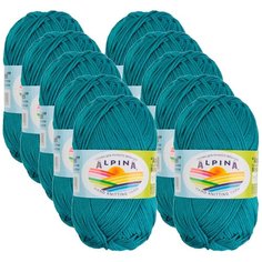 Пряжа Alpina Anabel, 100 % хлопок, 50 г, 120 м, 10 шт., №081 сине-серый