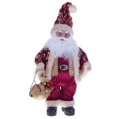 Фигурка РЕМЕКО Санта Клаус с подарками 50 см бордовый