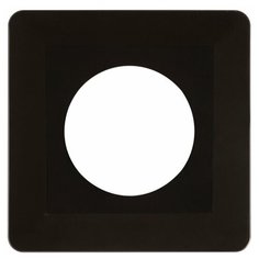 Защитная рамка для выключателей и розеток 1-местная черный duwi 25131 6