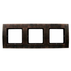 Рамка на 3 поста серия Palazzo Vintage медь патина duwi 26547 4