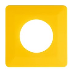 Защитная рамка для выключателей и розеток 1-местная желтый duwi 25135 4