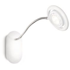Светильник настенный Philips Vaganza LED 7.5Вт 290Лм IP20 230В Белый Алюминий Выключатель