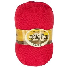 Пряжа Adelia Rachel, 90% шерсть, 10% полиэстер, 5*100 г, 400 м+-15 м, №07, малиновый