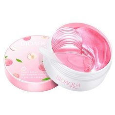 BIOAQUA Патчи гидрогелевые с экстрактом персика Peach Extract Hexapeptide Eye Mask 60шт.