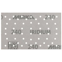 Абразив на бумажной основе Mirka Iridium, полоски 81х133 мм, 54 отверстия, зерно P 180, 100 шт.