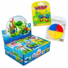 Пластилин 1Toy Суперлегкий "Животные" 30 гр, 3 цвета