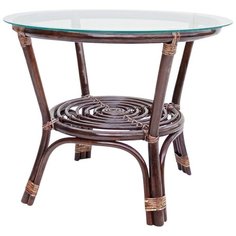 Столик ротанговый со стеклом Skyline Design