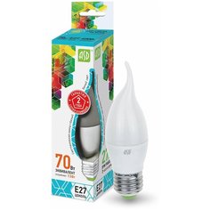 Упаковка светодиодных ламп 10 шт LED-СВЕЧА на ветру-standard 7.5Вт 160-260В Е27 4000К ASD