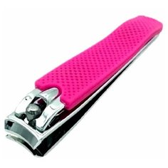 Книпсер (щипчики) для ухода за ногтями с силиконовой ручкой "Pink" 8см. Vertex