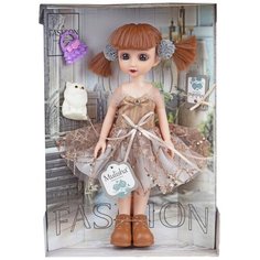Набор оригинальной детской куклы Мулиши "С сумочкой и питомцем" с аксессуарами / Большая дизайнерская кукла в подарок для девочек от 3 лет / 33 см Emily