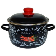 Кастрюля Appetite Chilli, 2 л, черный/красный