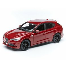 Bburago Машинка металлическая Alfa Romeo Stelvio, 1:24, красный металлик