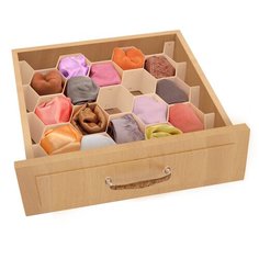 Разделители для ящиков "СОТЫ", набор 8 шт., 37x7 см, DRAWER ORGANIZER, бежевый, шт Valiant