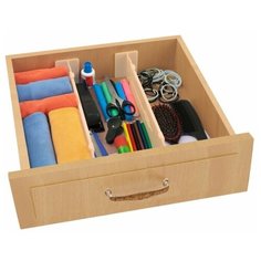 Разделители для ящиков раздвижные, набор 2 шт., 32.6x8.8 см, DRAWER ORGANIZER, бежевый, шт Valiant