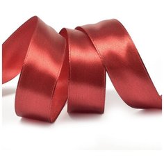 Лента атласная 1 (25мм) цв.3091 т.красный IDEAL уп.27,4 м