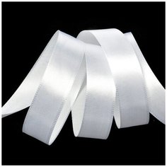 Лента атласная 3/4 (20мм) цв.3001 кипенно-белый IDEAL уп.27,4 м