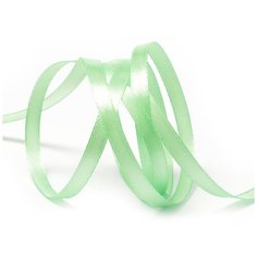 Лента атласная 1/4 (6мм) цв.3028 св.зеленый IDEAL уп.27,4 м