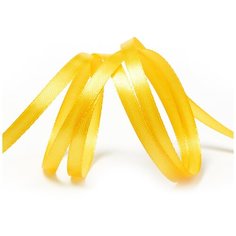 Лента атласная 1/4 (6мм) цв.3016 т.желтый IDEAL уп.27,4 м