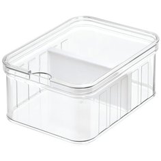 Контейнер для хранения Crisp глубокий с разделителем 16х21х10 см пластиковый Inter Design