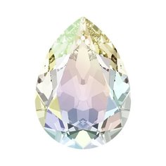 Стразы Swarovski Crystal AB, 18*13 мм, кристалл, 4 шт, в пакете, перламутр