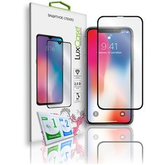 Защитное стекло для iPhone X / XS / на Айфон 10 / XS / 2.5D / Полноклеевое Черная рамка 0,33 мм Lux Case