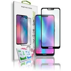 Защитное стекло для Honor 8c / на Хонор 8ц / 2.5D / Полноклеевое Черная рамка 0,33 мм Lux Case