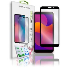 Защитное стекло для Honor 9S / 7S / Huawei Y5p / на Хонор 9s / 7s / Хуавей Y5p / 2.5D / Полноклеевое Черная рамка Lux Case