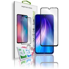 Защитное стекло для Xiaomi Redmi Note 8 / на Сяоми Редми Ноут 8 / 2.5D / Полноклеевое Черная рамка 0,33 мм Lux Case