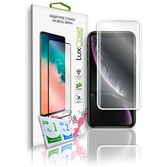 Защитное стекло для iPhone 11 / Xr / на Айфон 11 / Xr / На весь экран / Полноклеевое Белая рамка PE Lux Case