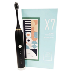 ЗВУКОВАЯ ЭЛЕКТРИЧЕСКАЯ ЗУБНАЯ ЩЕТКА SONIC TOOTHBRUSH X-7 BLACK ( с тремя дополнительными насадками )