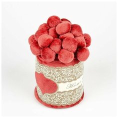 Плед с помпонами, красный, 200*220 см Bozhong Home Textile