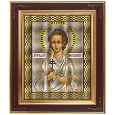 Набор для вышивания бисером Икона Артемий Веркольский 12 х 15 см М277 Galla Collection