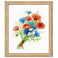 1576 Набор для вышивания Riolis Букетик с васильками, 15*18 см Риолис