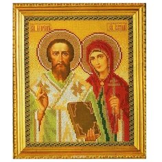 В186 Набор для вышивания бисером Кроше Куприян и Устинья, 19x23 см Радуга бисера