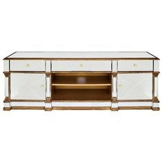 Тумба под телевизор зеркальная Garda Decor 53381/4