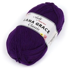 Пряжа для вязания ТРО LANA GRACE Classic (25% мериносовая шерсть, 75% акрил супер софт) 5х100г/300м цв.0266 фиолетовый Троицкая камвольная фабрика