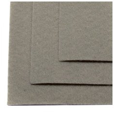 Фетр листовой жесткий IDEAL 1мм 20х30см FLT-H1 уп.10 листов цв.648 св.серый