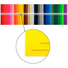 Фетр листовой мягкий IDEAL 1мм 20х30см FLT-S1 уп.10 листов цв.643 желтый