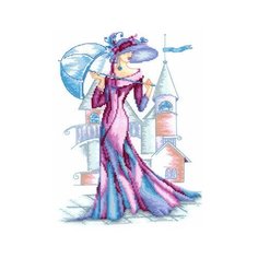 Набор для вышивания Сделай своими руками из хлопка, "Пурпурный шелк", 22*29 см (27337216222)