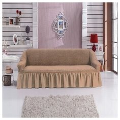 Чехол на 3-местный диван, капучино Karbeltex