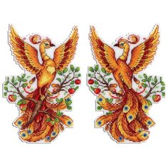Набор для вышивания крестиком Жар-птица "Огненная птица", 13*19 см