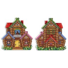Набор для вышивания крестиком Жар-птица "Теремок", 13*13 см
