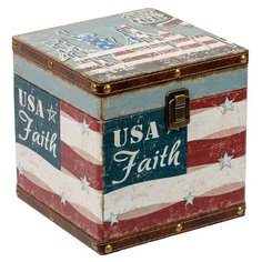 Шкатулка Gamma Сундучок, 18*18*18 см, №008, "Америка" (DBK-09)