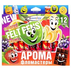DV-12432 Фломастеры ароматизированные 12цв Darvish