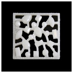 CON2519 Украшение 27*27мм (белый) 2 шт АЙРИС пресс