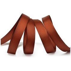 Лента Ideal репсовая в рубчик шир.12мм цв. 868 (143) холод.коричневый уп.27,42м