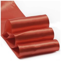 Лента атласная 4 (100мм) цв.3095 красный IDEAL уп.27,4 м