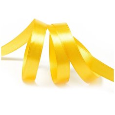 Лента атласная 1/2 (12мм) цв.3016 т.желтый IDEAL уп.27,4 м