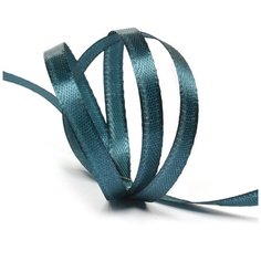 Лента атласная 1/4 (6мм) цв.4369 т.зеленый IDEAL уп.27,4 м