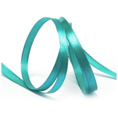 Лента атласная 1/4 (6мм) цв.3154 сине-зеленый IDEAL уп.27,4 м
